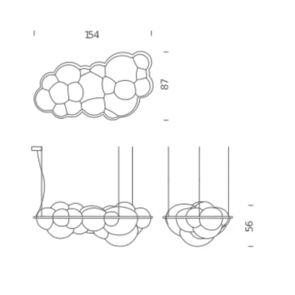 Suspension lamp Nemo Nuvola