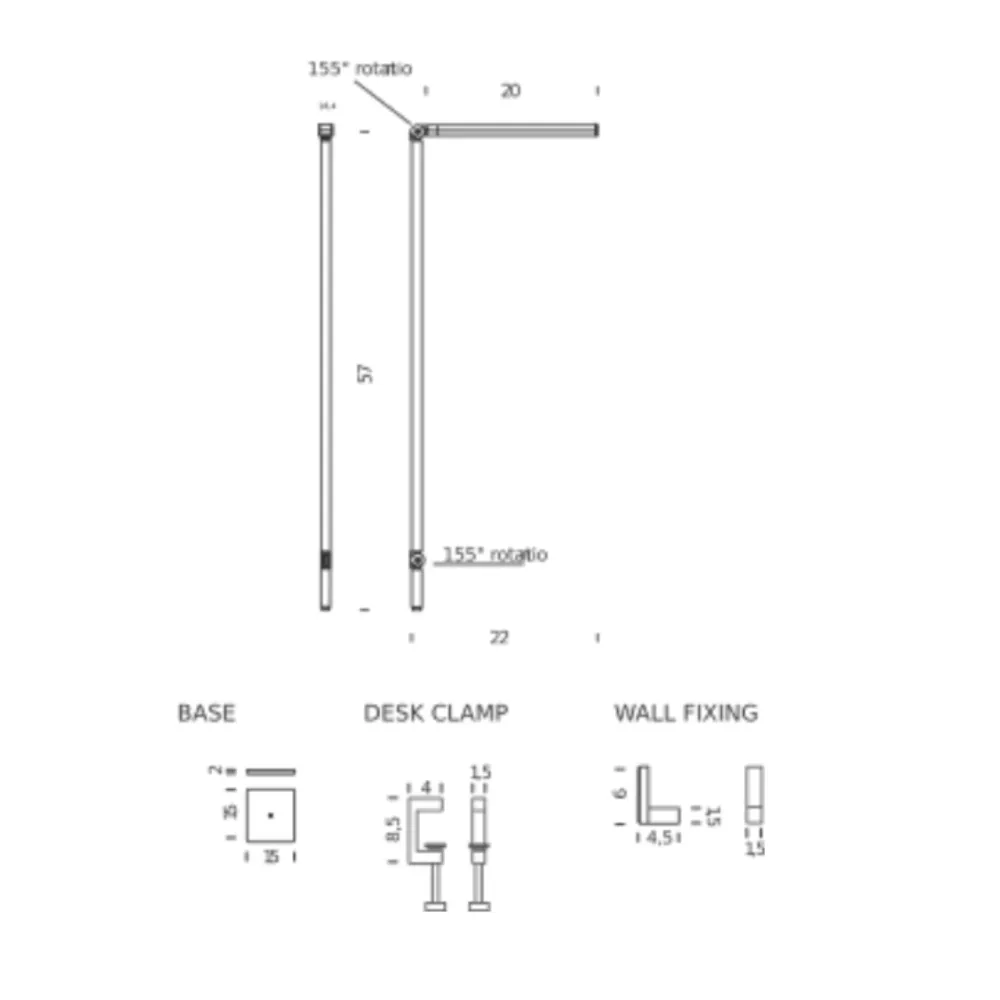 Lampe de table Nemo Untitled Mini Linear