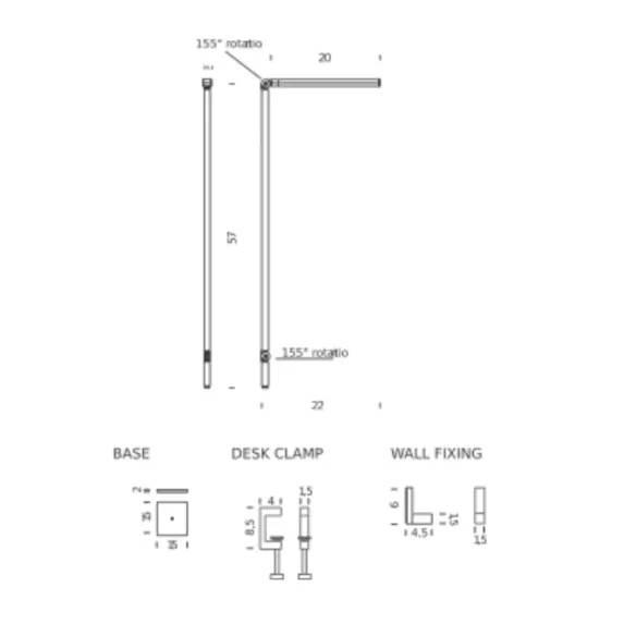 Lampe de table Nemo Untitled Mini Linear