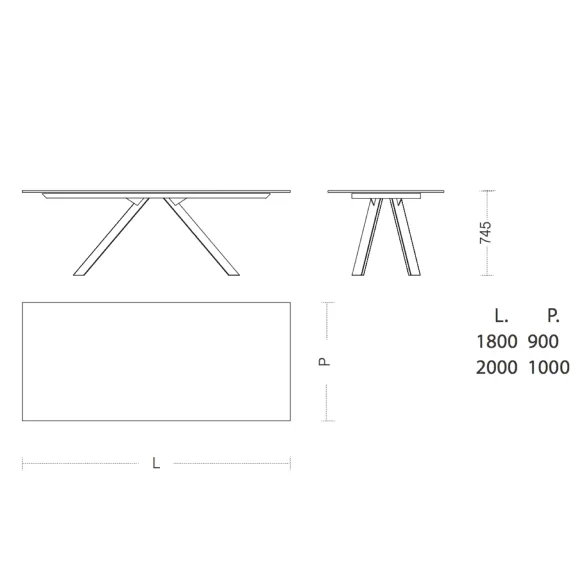 Tavolo rettangolare Ronda Design Ki