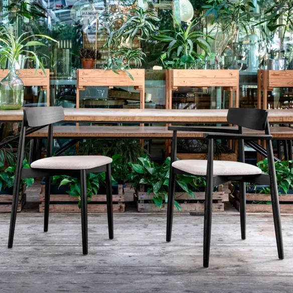 Chair with armrests Miniforms Claretta