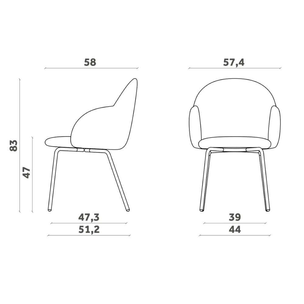 Poltroncina Miniforms Iola con braccioli
