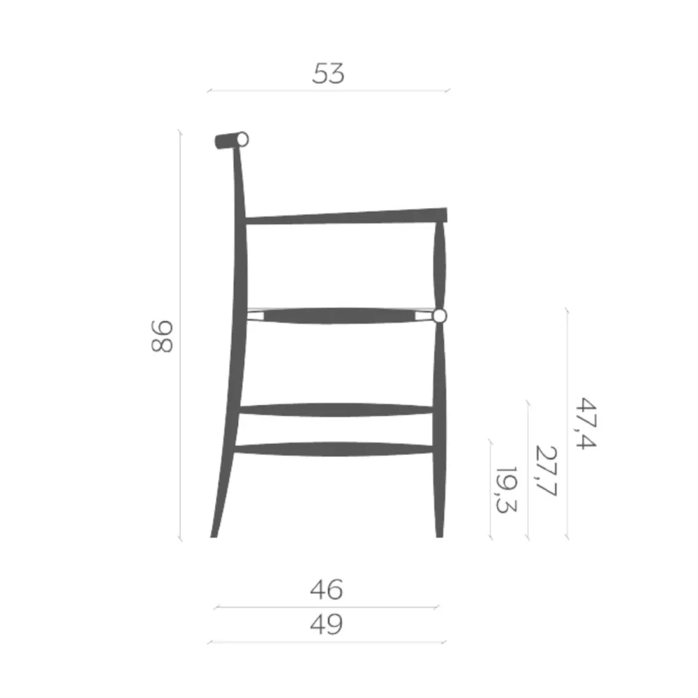 Chair with armrests Miniforms Pelleossa