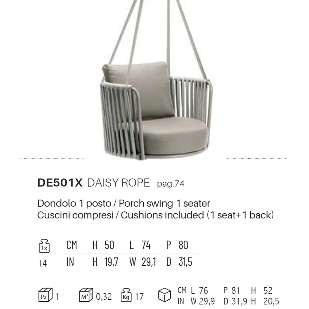Mecedora Vermobil Daisy Rope