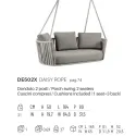 2 seater rocking chair Vermobil Daisy Rope