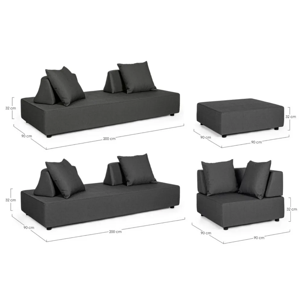 Corner living room Bizzotto Piper