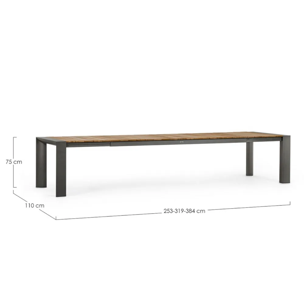 Table Bizzotto Cameron 253/319/384 x 110