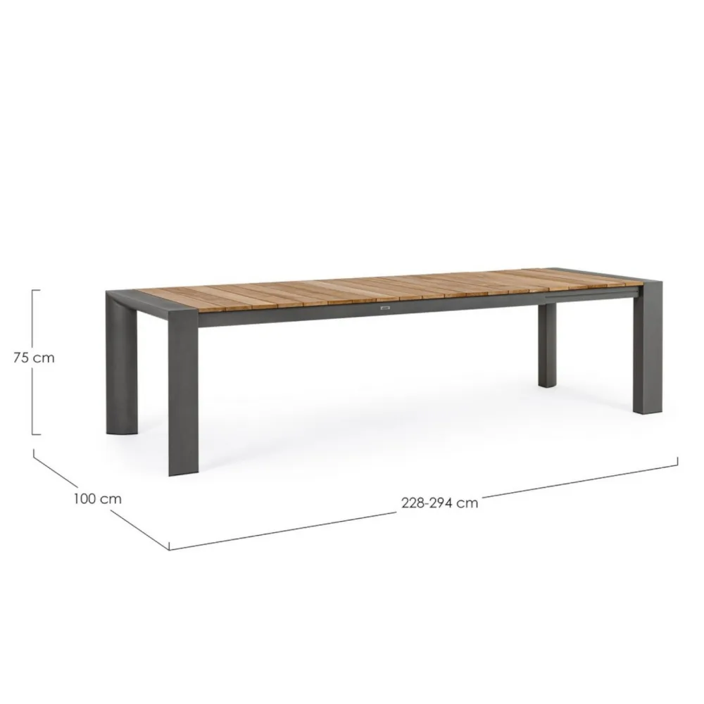 Extendable Table Bizzotto Cameron 228/294 x 100