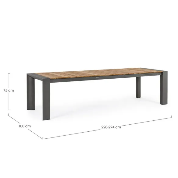Table extensible Bizzotto Cameron 228/294 x 100