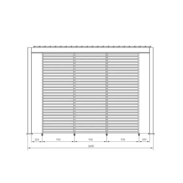 Pergola Bizzotto Ocean 3.6x6