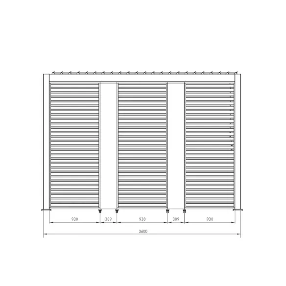 Pergola Bizzotto Ocean 3.6x7.2