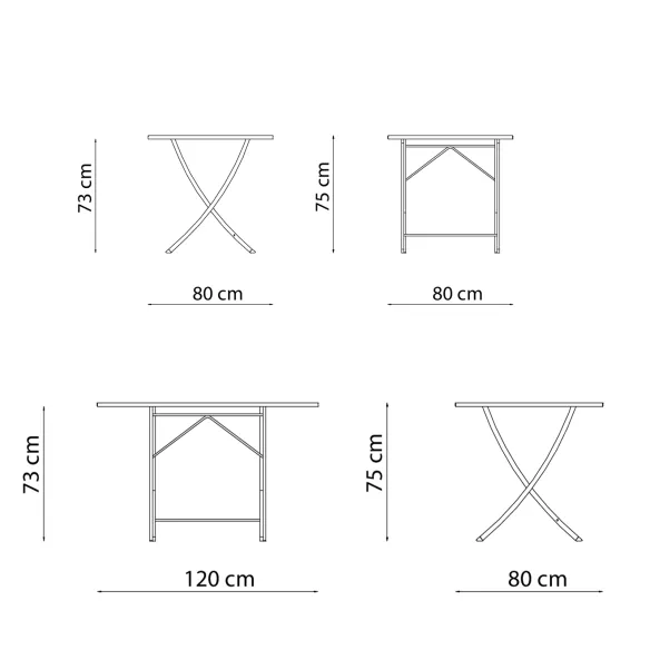 Folding table Vermobil Vegas