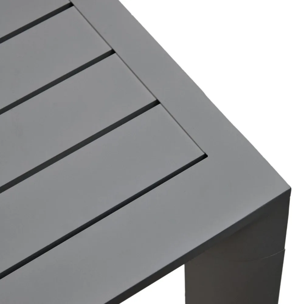 Light Home Mesa exterior Culip en aluminio gris 220 x 100 cm