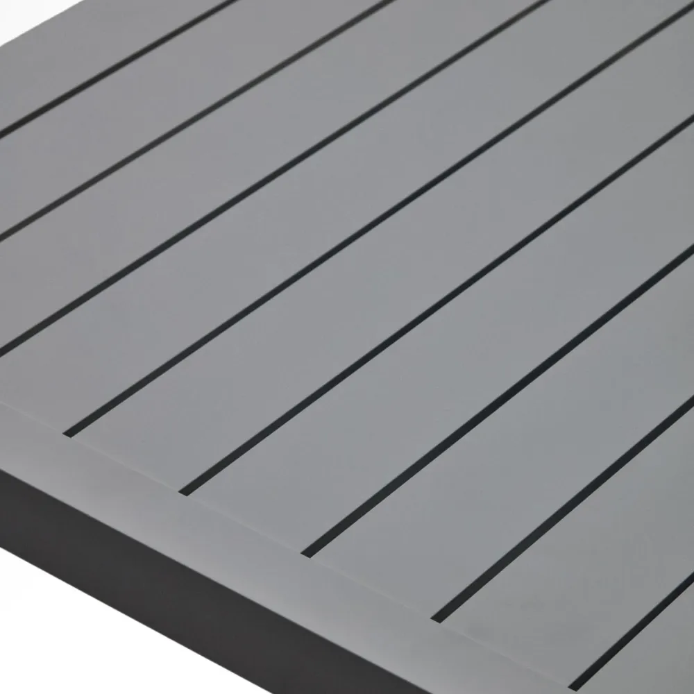 Light Home Mesa exterior Culip en aluminio gris 220 x 100 cm