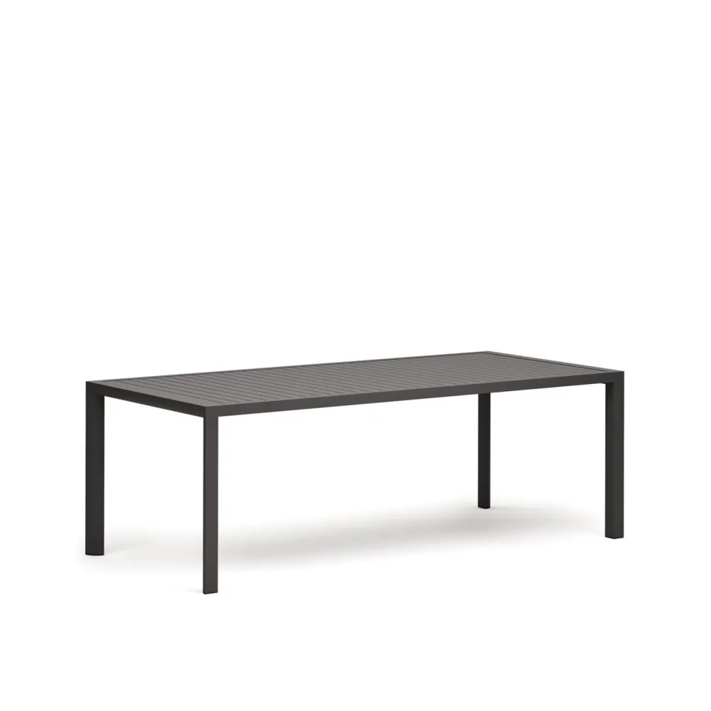 Light Home Culip outdoor table in gray aluminum 220 x 100 cm