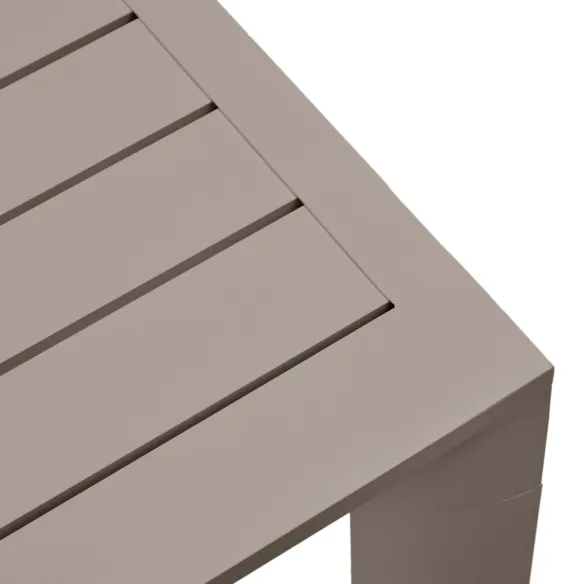 Außentisch aus braunem Aluminium 220 x 100 cm Culip Light Home