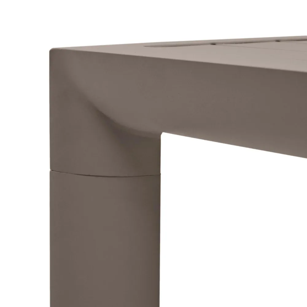 Außentisch aus braunem Aluminium 220 x 100 cm Culip Light Home