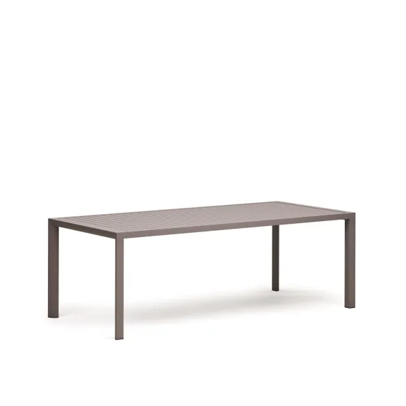 Brown aluminum outdoor table 220 x 100 cm Culip Light Home