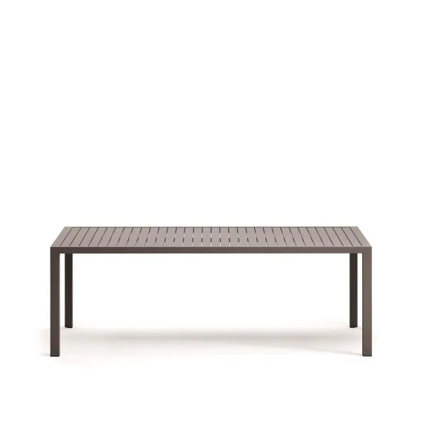 Mesa exterior aluminio marrón 220 x 100 cm Culip Light Home