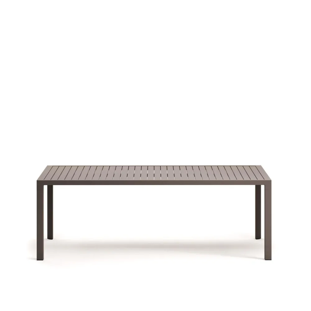 Außentisch aus braunem Aluminium 220 x 100 cm Culip Light Home