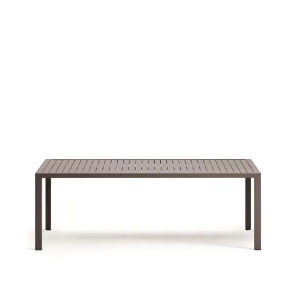 Mesa exterior aluminio marrón 220 x 100 cm Culip Light Home