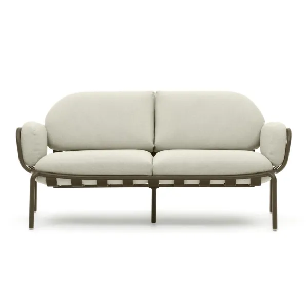 Light Home Canapé d'extérieur Joncols 2 places en aluminium peint vert 165 cm