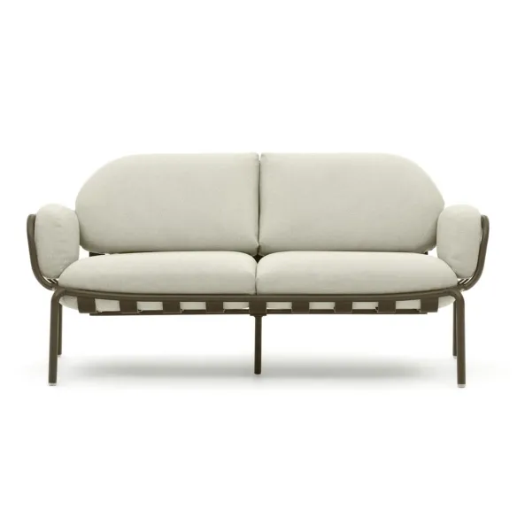 Light Home Joncols 2-Sitzer Outdoor-Sofa aus grün lackiertem Aluminium 165 cm