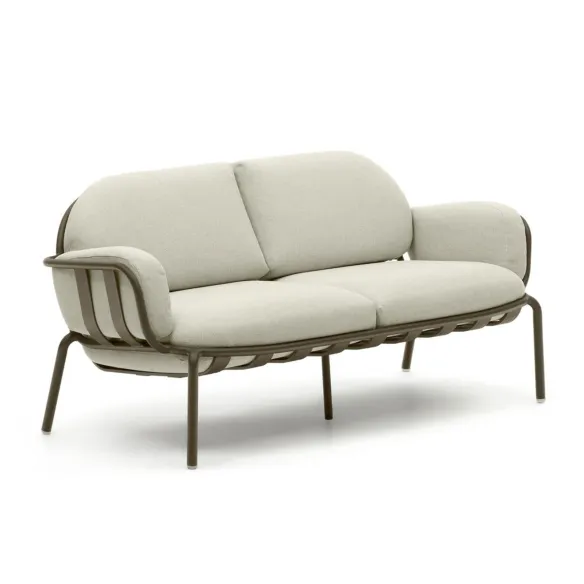 Light Home Joncols 2-seater outdoor sofa in green painted aluminum 165 cm
