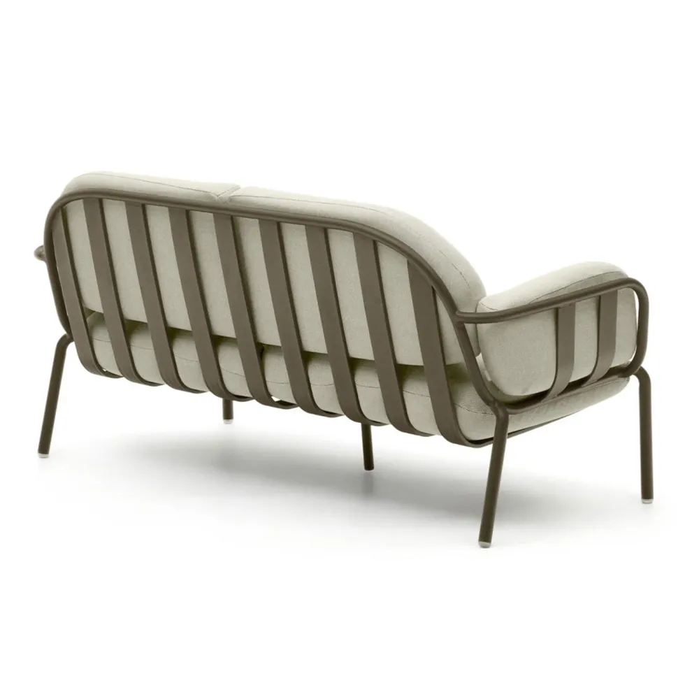 Light Home Joncols 2-Sitzer Outdoor-Sofa aus grün lackiertem Aluminium 165 cm