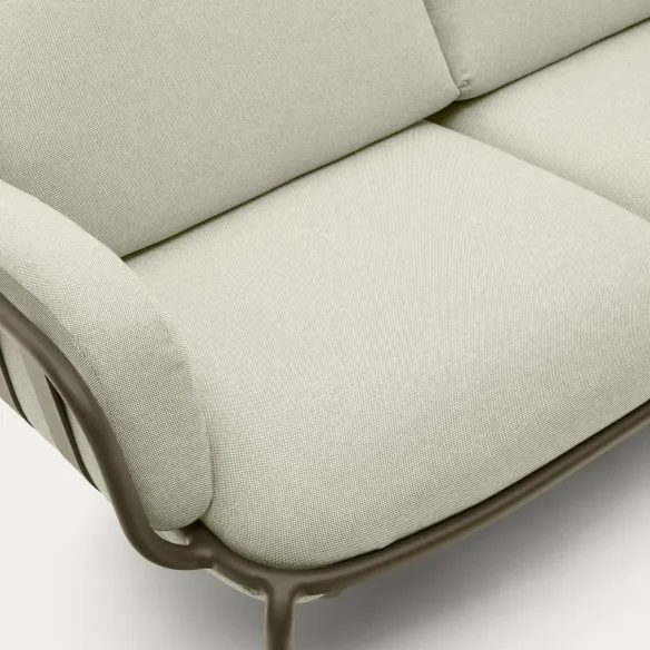 Light Home Canapé d'extérieur Joncols 2 places en aluminium peint vert 165 cm