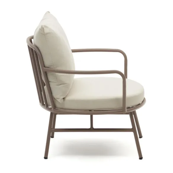 Light Home Fauteuil Bramant en acier finition mauve
