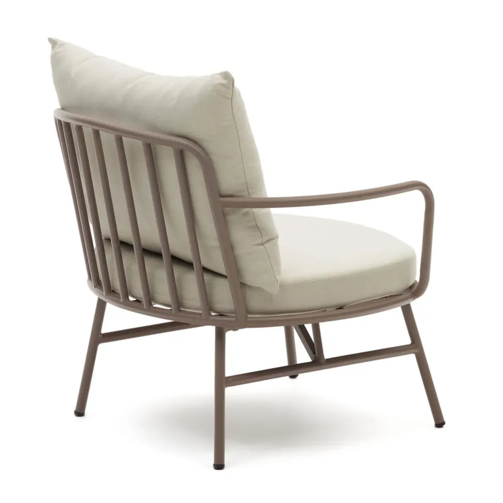 Light Home Fauteuil Bramant en acier finition mauve