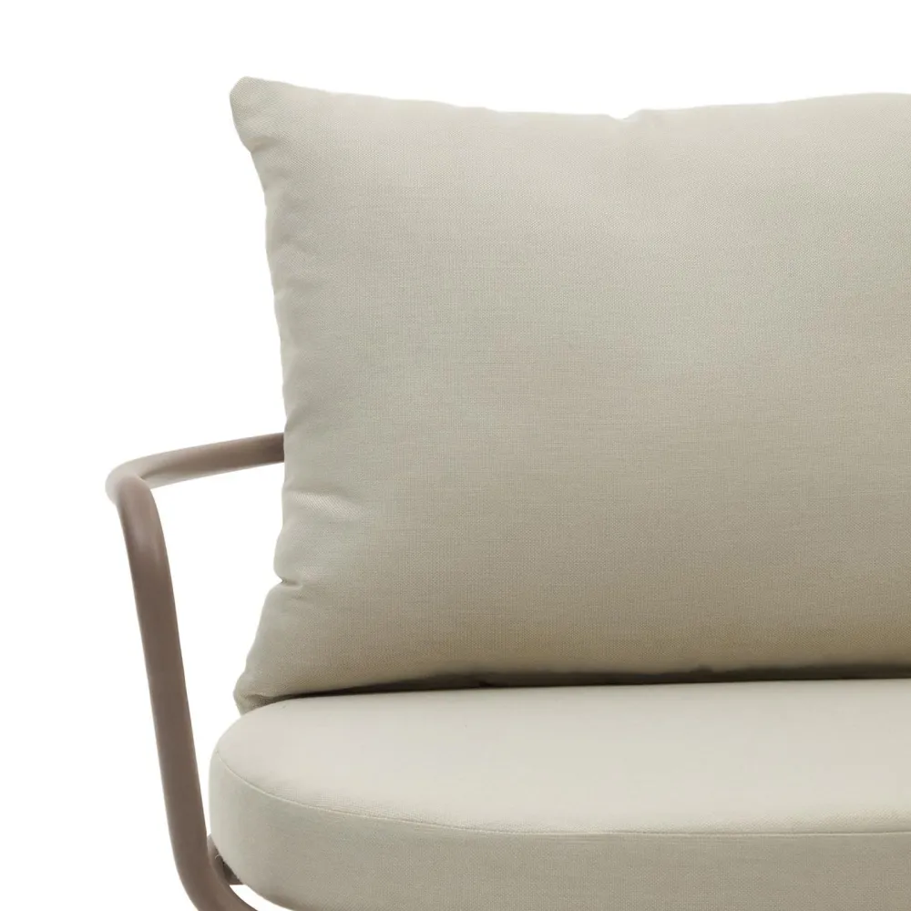 Light Home Poltrona Bramant in acciaio finitura malva