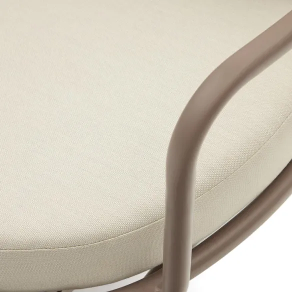 Light Home Fauteuil Bramant en acier finition mauve