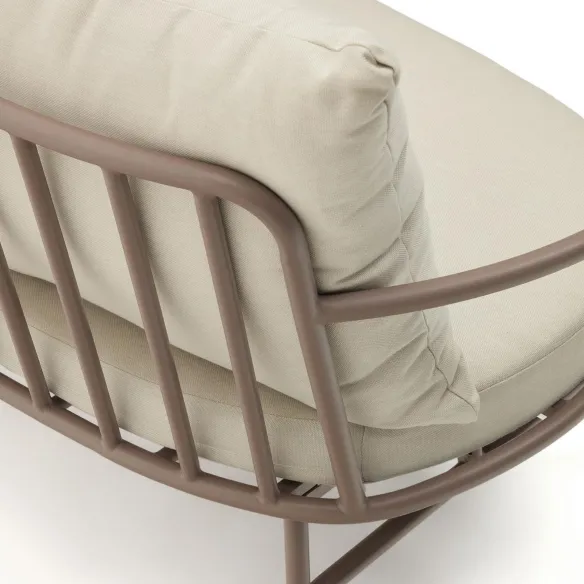 Light Home Divano a 2 posti Bramant in acciaio finitura malva