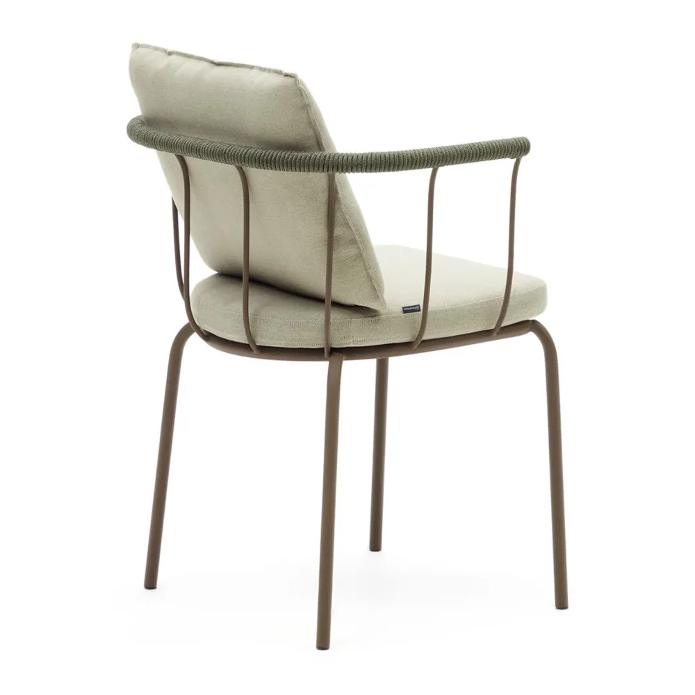 Light Home Chaise Salguer en corde et acier finition marron
