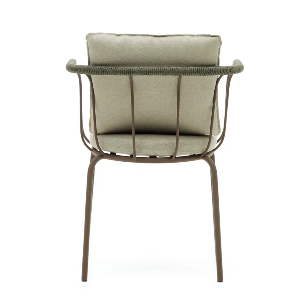 Light Home Salguer chair in rope and steel with brown finish
