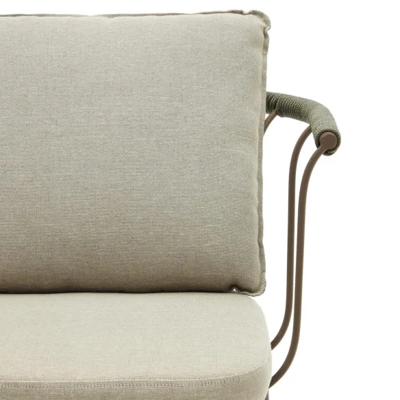 Light Home Chaise Salguer en corde et acier finition marron