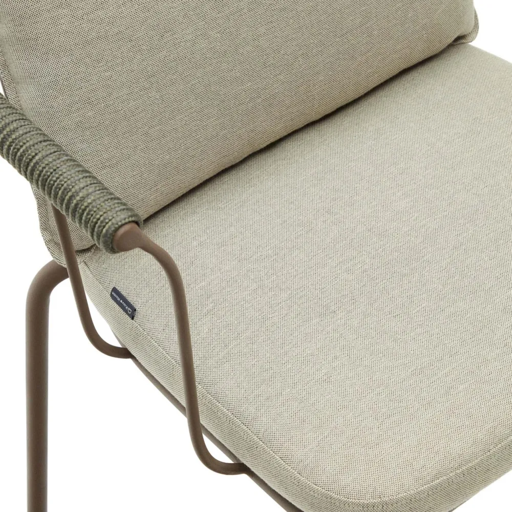 Light Home Chaise Salguer en corde et acier finition marron