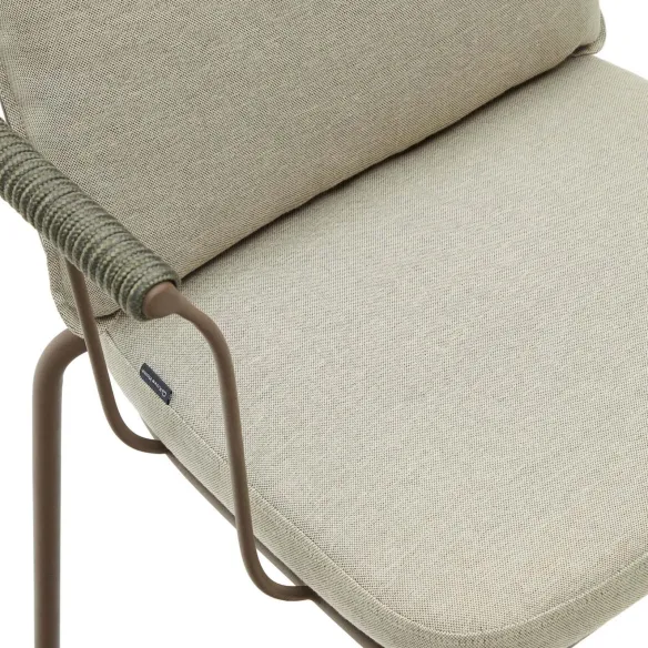Light Home Salguer chair in rope and steel with brown finish