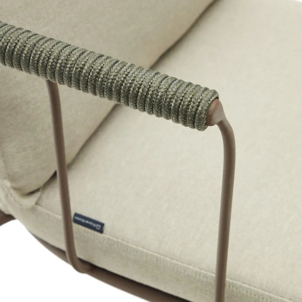 Light Home Chaise Salguer en corde et acier finition marron
