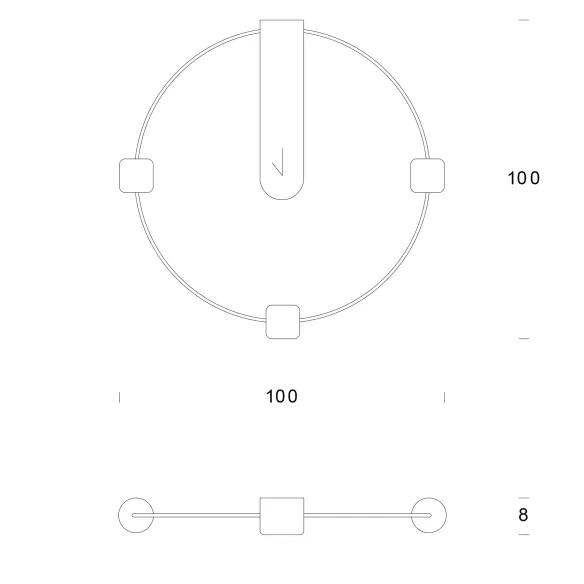 Tonin Casa Memo Wanduhr