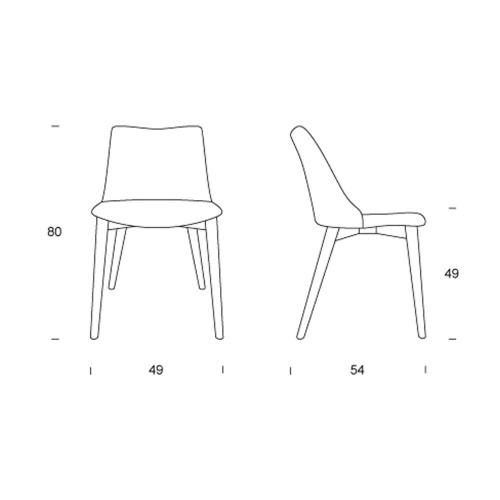 Tonin Casa Agata Wood Sedia