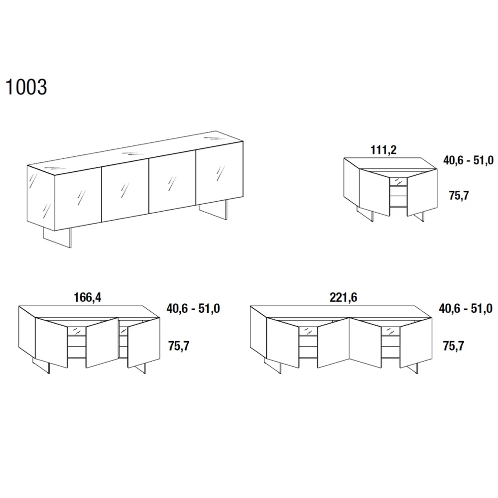 Lago Sideboard Materia 1003