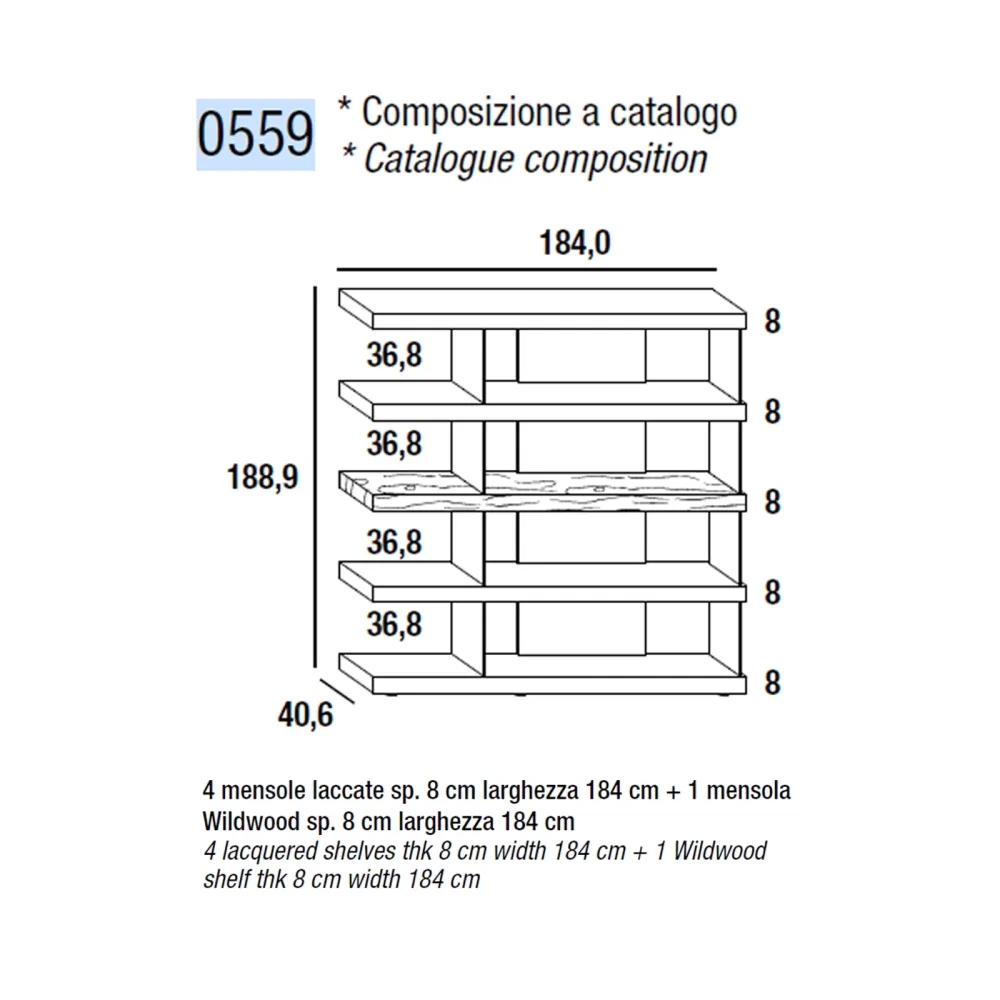 Lago Bookshelf Air 0559