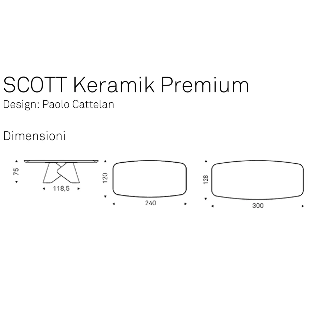 Tavolo Cattelan Scott Keramik Premium