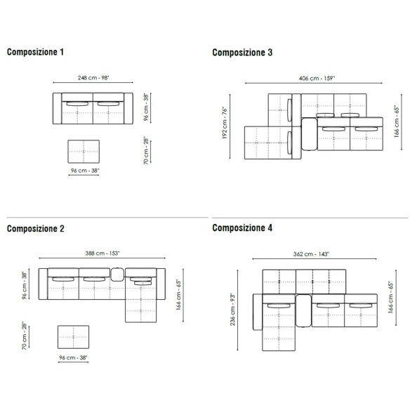Sofá composable Bonaldo Bonamour