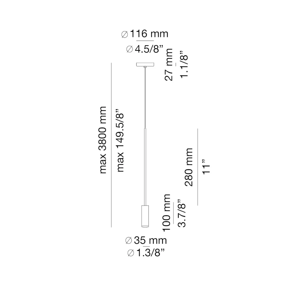 Suspension lamp Estiluz Volta T-3435