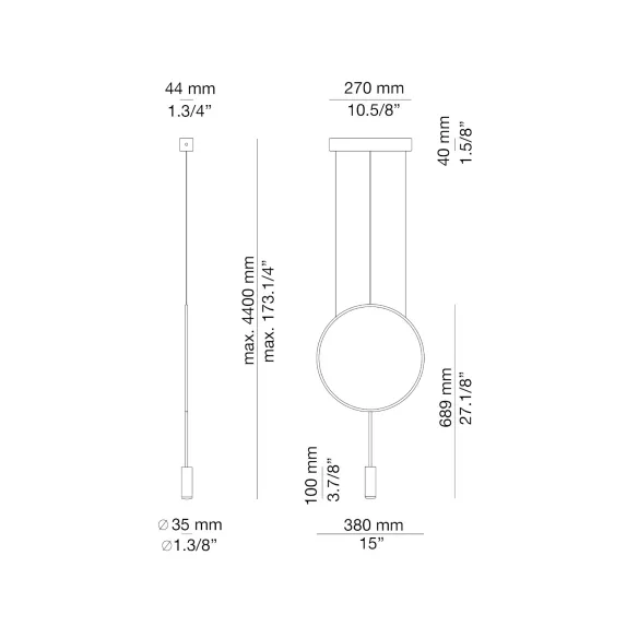 Suspension lamp Estiluz Revolta