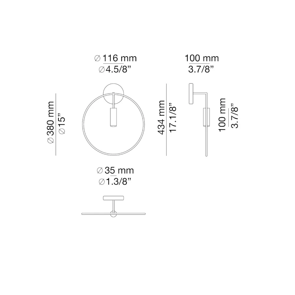 Wall lamp Estiluz Revolta